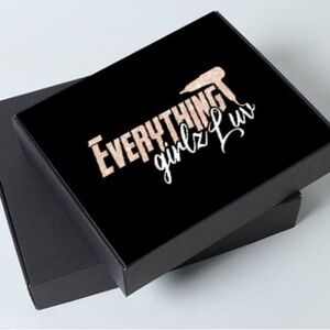 Black Gift Box with Gold Logo